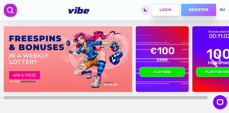 Vibe Casino Desktop screenshot